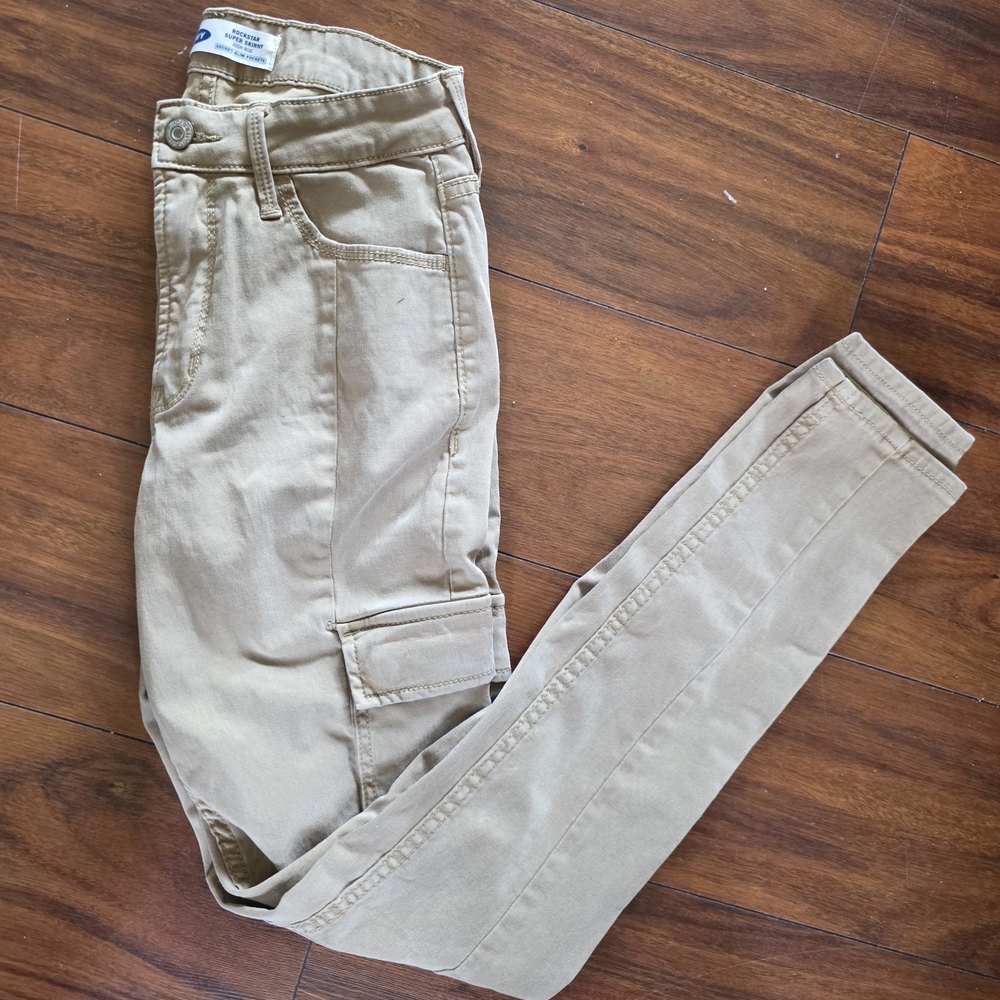 Old Navy Beige Rockstar Super Skinny Jeans